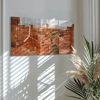 Hodiny s fotkou skleněné vodorovné Bryce Canyon