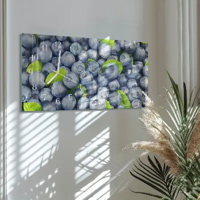 Vodorovné skleněné hodiny na zeď Borůvky