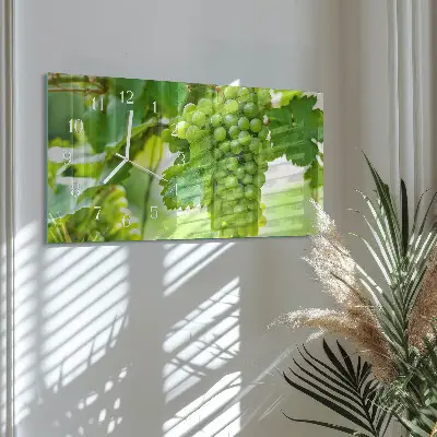 Hodiny s fotkou skleněné vodorovné Hrozny