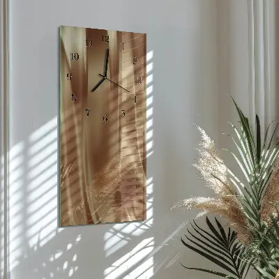 Nástěnné hodiny skleněné svislé Samet