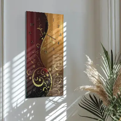 Svislé skleněné hodiny na zeď Abstrakce