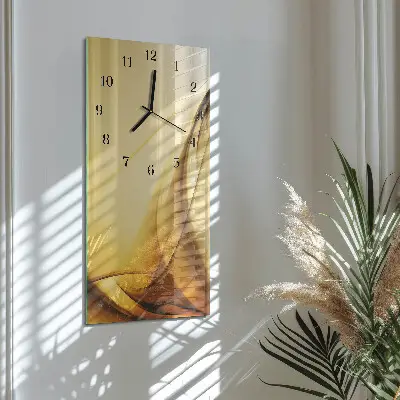 Svislé skleněné hodiny na zeď Abstrakce