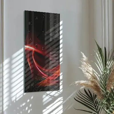 Hodiny s fotkou skleněné svislé Abstrakce