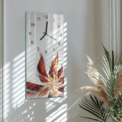 Hodiny s fotkou skleněné svislé Květ
