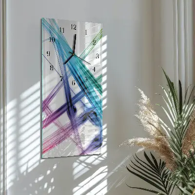 Svislé skleněné hodiny na zeď Abstrakce