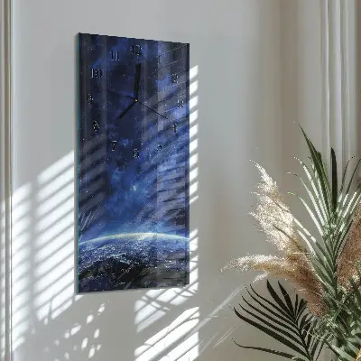 Hodiny na skle svislé Kosmos