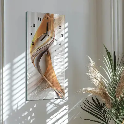 Hodiny s fotkou skleněné svislé Abstrakce
