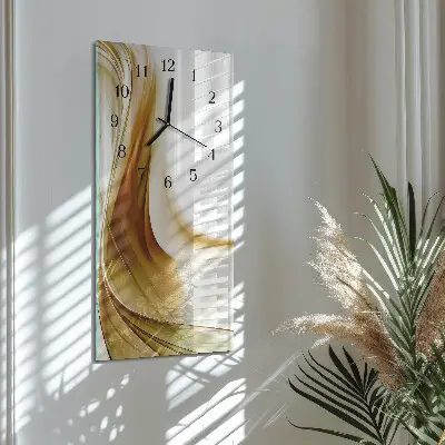 Svislé skleněné hodiny na stěnu Abstrakce