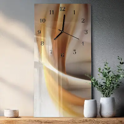 Svislé skleněné hodiny na zeď Abstrakce