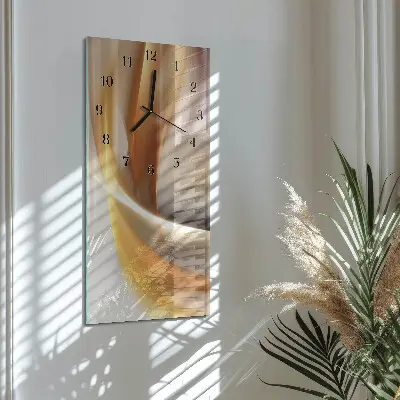 Svislé skleněné hodiny na zeď Abstrakce
