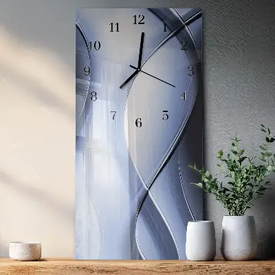 Svislé skleněné hodiny na zeď Abstrakce