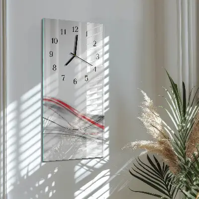 Hodiny s fotkou skleněné svislé Křivka