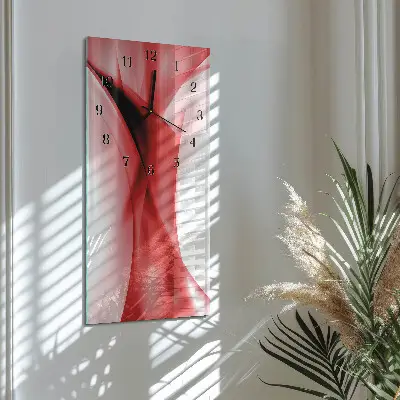 Svislé skleněné hodiny na stěnu Vzor