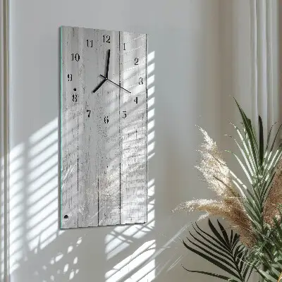 Hodiny s fotkou skleněné svislé Dřevo