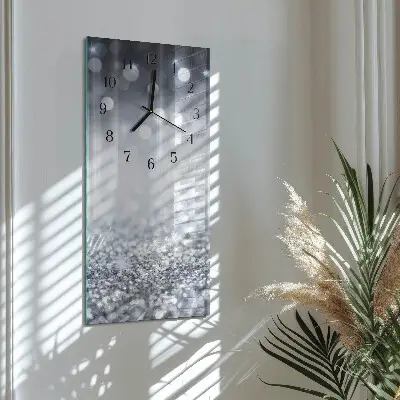 Hodiny na skle svislé Brokát