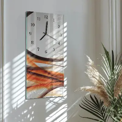 Hodiny s fotkou skleněné svislé Abstrakce