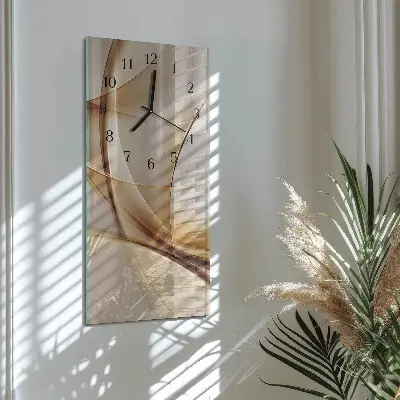 Svislé skleněné hodiny na stěnu Abstrakce