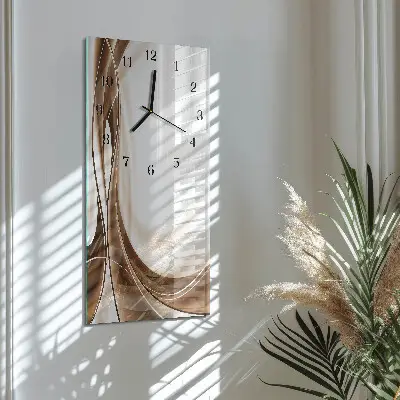Svislé skleněné hodiny na zeď Vzor