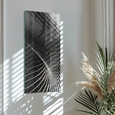 Hodiny s fotkou skleněné svislé Abstrakce