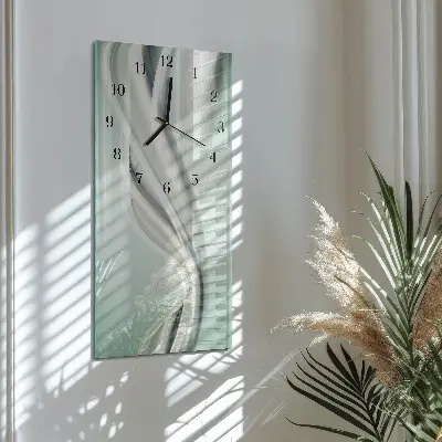 Svislé skleněné hodiny na stěnu Vzor