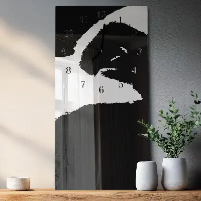 Svislé skleněné hodiny na zeď Abstrakce