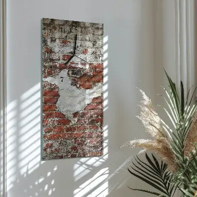 Svislé skleněné hodiny na stěnu Zeď
