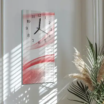 Svislé skleněné hodiny na stěnu Abstraktní umění