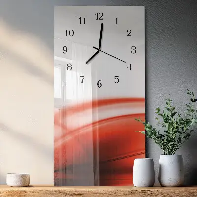 Svislé skleněné hodiny na zeď Abstraktní linie