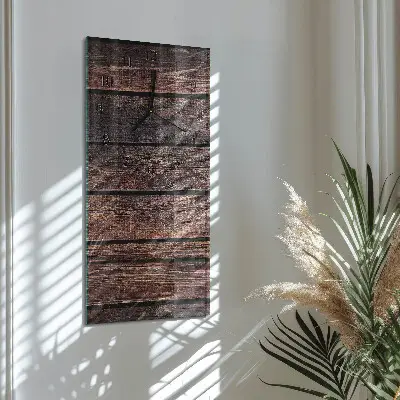 Hodiny s fotkou skleněné svislé Dřevo