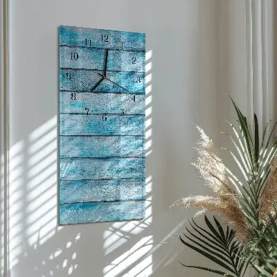 Nástěnné hodiny skleněné svislé Dřevo