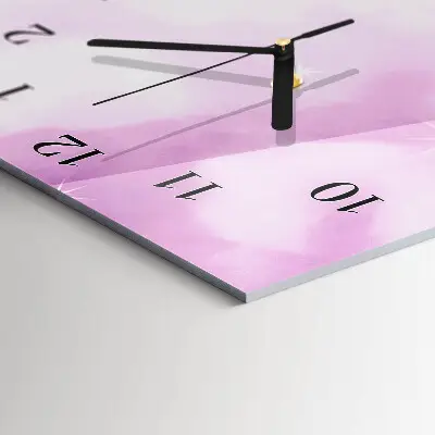Svislé skleněné hodiny na zeď Orchidej