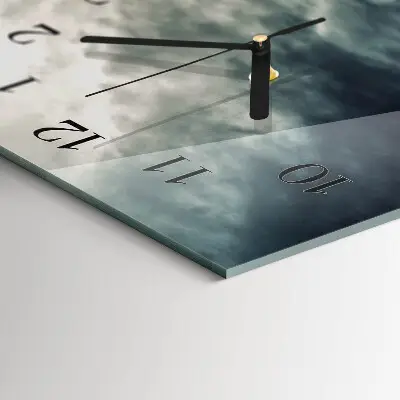 Nástěnné hodiny skleněné svislé Lodž
