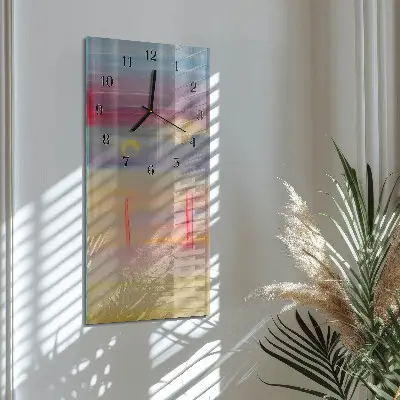 Hodiny s fotkou skleněné svislé Vzor