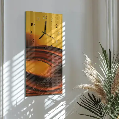 Svislé skleněné hodiny na zeď Abstrakce