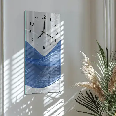 Hodiny na skle svislé Abstraktní linie