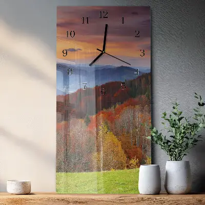 Svislé skleněné hodiny na zeď Perspektivy
