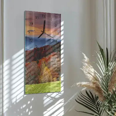 Svislé skleněné hodiny na zeď Perspektivy