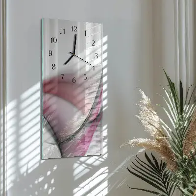 Svislé skleněné hodiny na stěnu Abstraktní umění