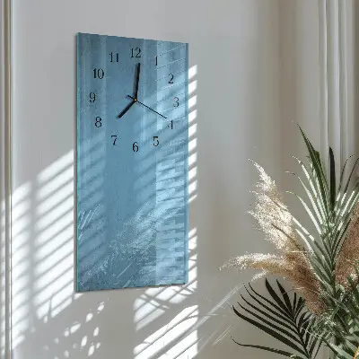 Hodiny s fotkou skleněné svislé Ledový vzor