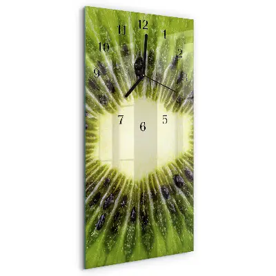 Svislé skleněné hodiny na zeď Kiwi