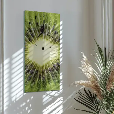 Svislé skleněné hodiny na zeď Kiwi