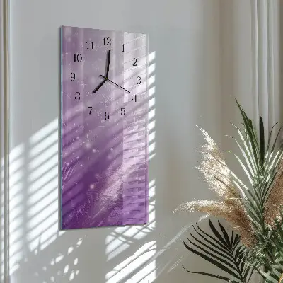 Svislé skleněné hodiny na stěnu Vzhled
