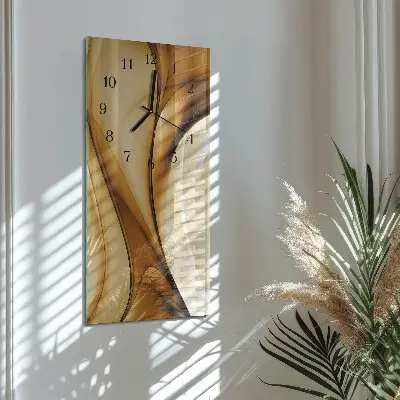 Nástěnné hodiny skleněné svislé Vzor