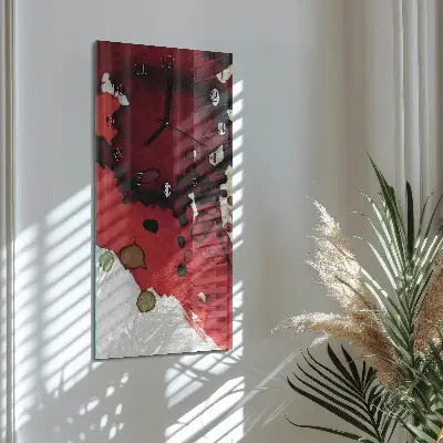 Nástěnné hodiny skleněné svislé Skvrny