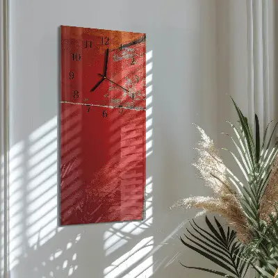 Svislé skleněné hodiny na stěnu Zeď