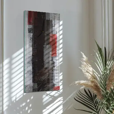 Svislé skleněné hodiny na zeď Abstrakce