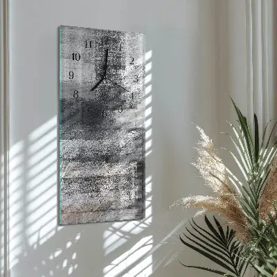 Svislé skleněné hodiny na stěnu Kontrast