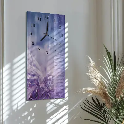 Hodiny s fotkou skleněné svislé Květ
