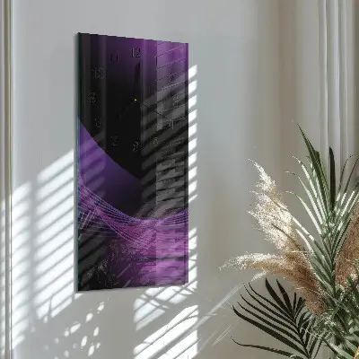 Nástěnné hodiny skleněné svislé Abstrakce