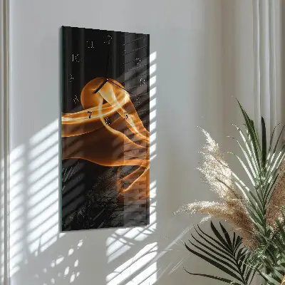 Hodiny s fotkou skleněné svislé Abstrakce